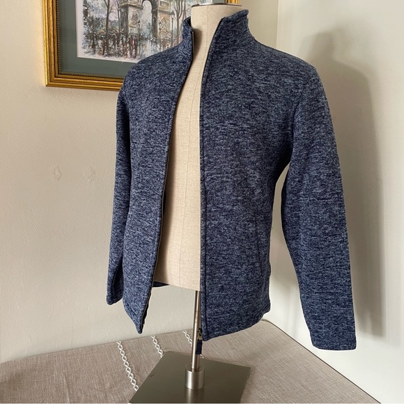 Dockers Men's Heathered Navy Zip-Up Sweater Size: S NWT - Picture 1 of 16